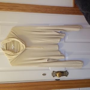 BP Oversise Crop Sweater Drawstring Cowl Neck Hacci cropped XL NWT